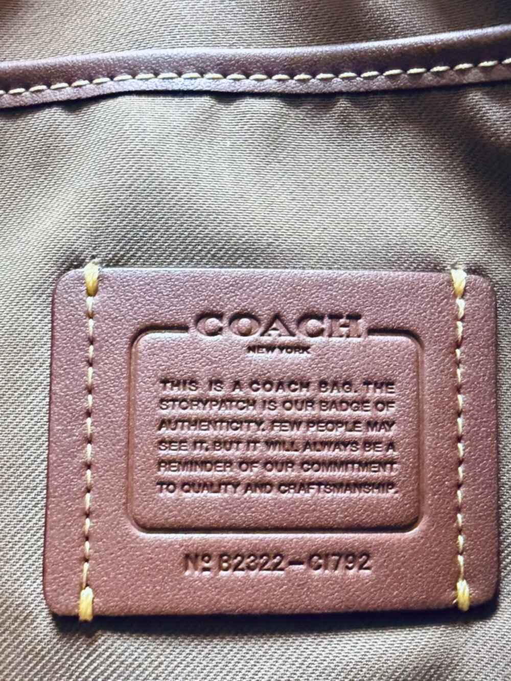 NWOT COACH Sutton Handbag/Crossbody in Chalk Polished Pebble Leather - Picture 12 of 14